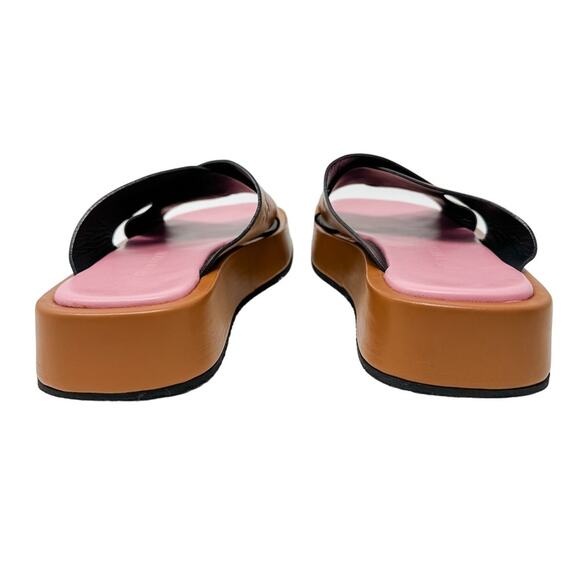 J.W. Anderson Flat Platform Leather Slide Sandal Cross Strap Size 36 / US 6-7 - Picture 6 of 15